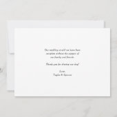 スクリプエレガントト3枚フォトコラージュ赤結婚の サンキューカード (裏面)