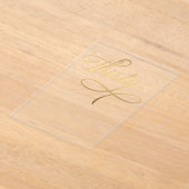 スクリプエレガントト30ブラック金ゴールド30th Birthday アクリル招待状 (レイダウン)