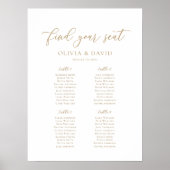 スクリプエレガントト4テーブルウェルカムシーティングチャート ポスター (正面)