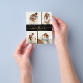 スクリプエレガントト4フォトコラージクリスマスフライヤー チラシ (手)