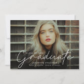 スクリプエレガントト4フォトコラージュ卒業パーティー 招待状 (正面)