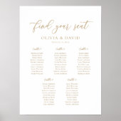 スクリプエレガントト5テーブルウェルカムシーティングチャート ポスター (正面)