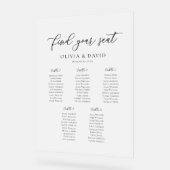 スクリプエレガントト5テーブル座席表アクリル記号 アクリルサイン (傾斜)