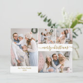 スクリプエレガントト5フォトコラージュのクリスマスカード シーズンカード (スタンド正面)