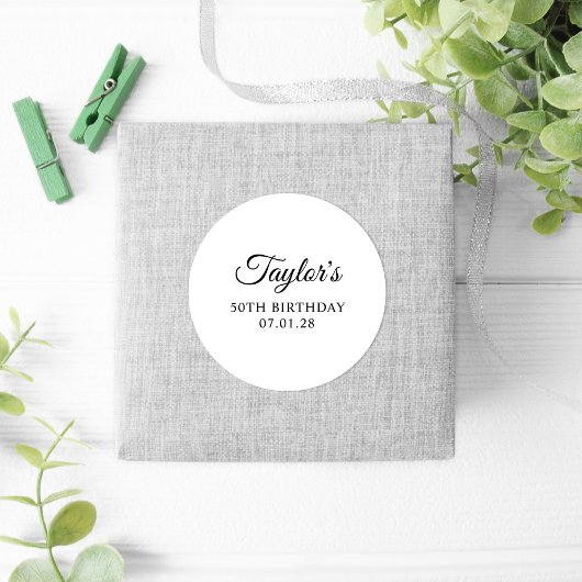 スクリプエレガントト50誕生日 ラウンドシール