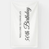 スクリプエレガントト50th誕生日へようこそ 横断幕 (縦)