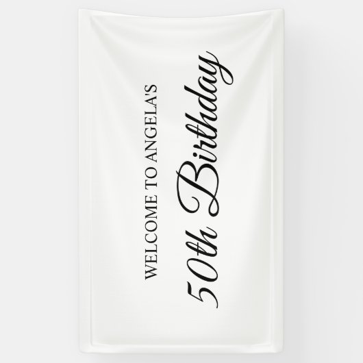 スクリプエレガントト50th誕生日へようこそ 横断幕 (縦)