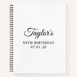 スクリプエレガントト50th誕生日ゲスト ノートブック