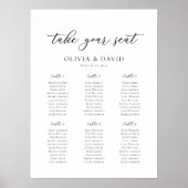 スクリプエレガントト6テーブルへようこそ座席表 ポスター (正面)