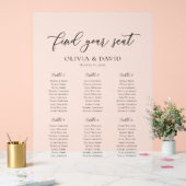 スクリプエレガントト6テーブル座席表アクリル記号 アクリルサイン (ウェディング)