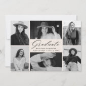 スクリプエレガントト6フォトコラージュ卒業 案内状 (正面)