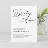 スクリプエレガントト60モダン誕生日 招待状 (スタンド正面)