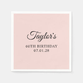 スクリプエレガントト60誕生日 スタンダードカクテルナプキン