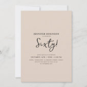 スクリプエレガントト60th誕生日シャンパン 招待状 (正面)