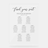 スクリプエレガントト7テーブル座席表アクリル記号 アクリルサイン (正面)