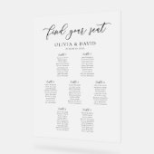 スクリプエレガントト7テーブル座席表アクリル記号 アクリルサイン (傾斜)