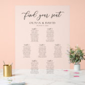 スクリプエレガントト7テーブル座席表アクリル記号 アクリルサイン (ウェディング)