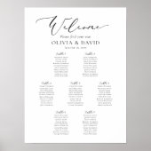 スクリプエレガントト7表ウェルカムシーティングチャート ポスター (正面)