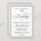 スクリプエレガントト75th誕生日パーティーへの招待 招待状 (正面/裏面)