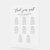 スクリプエレガントト8テーブル座席表アクリル記号 アクリルサイン (傾斜)