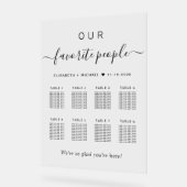 スクリプエレガントト8テーブル結婚のシーティングチャート アクリルサイン (傾斜)