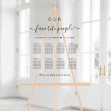 スクリプエレガントト8テーブル結婚のシーティングチャート