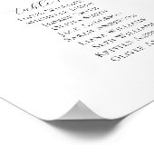 スクリプエレガントト9テーブルようこそシーティングチャート ポスター (角)