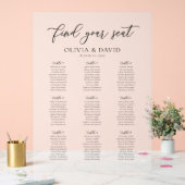 スクリプエレガントト9テーブル座席表アクリル記号 アクリルサイン (ウェディング)