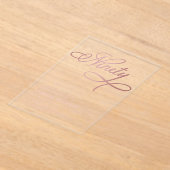 スクリプエレガントト90バラ金ゴールド90誕生日 アクリル招待状 (レイダウン)