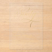 スクリプエレガントト90ブラック金ゴールド90誕生日 アクリル招待状 (正面)