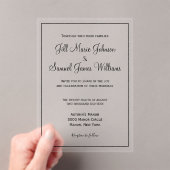 スクリプエレガントト アクリル招待状 (インサイチュ (ポータブル))