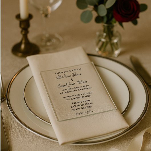 スクリプエレガントト アクリル招待状