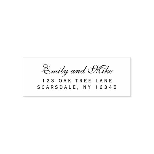 スクリプエレガントト・カップル名差出人住所 セルフインキングスタンプ (デザイン)