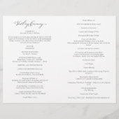 スクリプエレガントト・カトリック結婚式 プログラム全質量 (裏面)