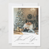 スクリプエレガントト・クリスマスファミリーの写真 サンキューカード (正面)