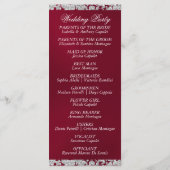 スクリプエレガントト&グリッター- Burgundy 結婚's プログラム (裏面)