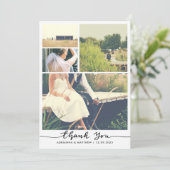 スクリプエレガントト・サンキュー | カップルの結婚写真 サンキューカード (スタンド正面)