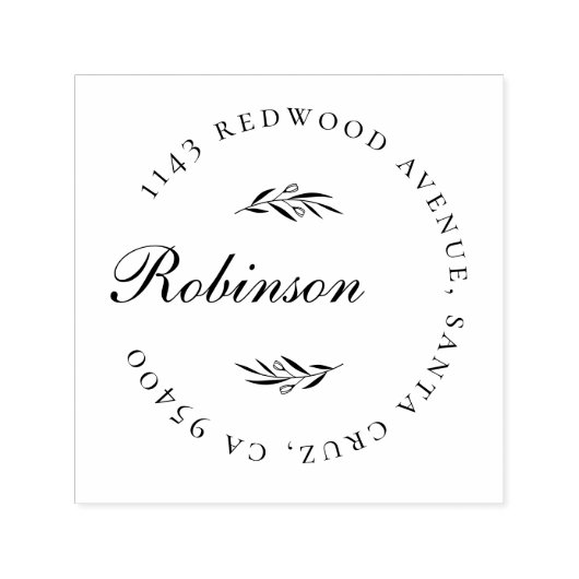 スクリプエレガントト&デリケート分岐差出人住所 セルフインキングスタンプ (デザイン)