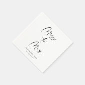 スクリプエレガントト |ブライダルシャワー紙ナプキン スタンダードカクテルナプキン (角)