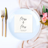 スクリプエレガントト |ブライダルシャワー紙ナプキン スタンダードカクテルナプキン