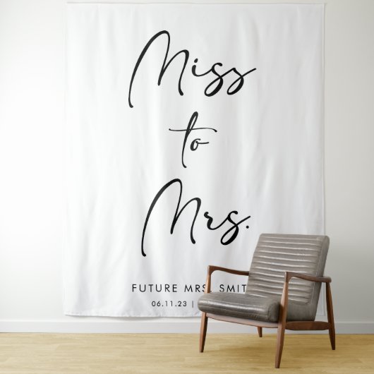 スクリプエレガントト |ブライダルシャワー背景 タペストリー (インサイチュ)