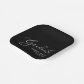 スクリプエレガントト・ブラック卒業パーティー ペーパープレート (傾斜あり)