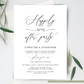 スクリプエレガントト、ブラック、結婚の駆け落ち 招待状