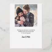 スクリプエレガントト・メリークリスマス・ゴールデンフォイル写真 箔シーズンカード (裏面)