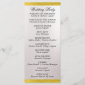 スクリプエレガントト&リボン – ホワイトパール/金ゴールド結婚ズ プログラム (裏面)