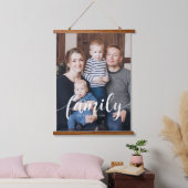 スクリプエレガントト「家族」のオーバーレイ写真 吊り下げ型タペストリー (寝室)