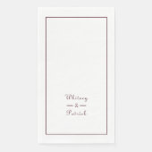 スクリプエレガントトBurgundyのミニマ結婚リストのカップル (正面)