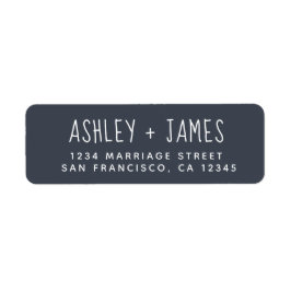 スクリプエレガントトDark Blueの結婚差出人住所 ラベル