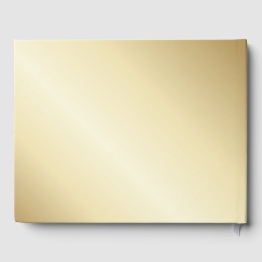 スクリプエレガントトEmerald Greenと金ゴールド結婚ズ ゲストブック (裏面)