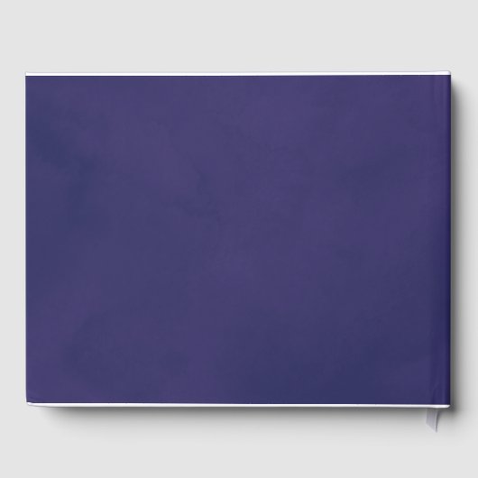 スクリプエレガントトEmerald Purpleと金ゴールド結婚ズ ゲストブック (裏面)